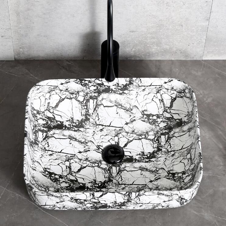 HY8024 D47 bathroom sink marble basin for above counter basin with quality warranty
