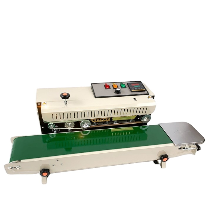 Band Sealer Horizontal Solid Ink Coding Continuous Aluminum Foil Heat Plastic Bag Sealing Machine