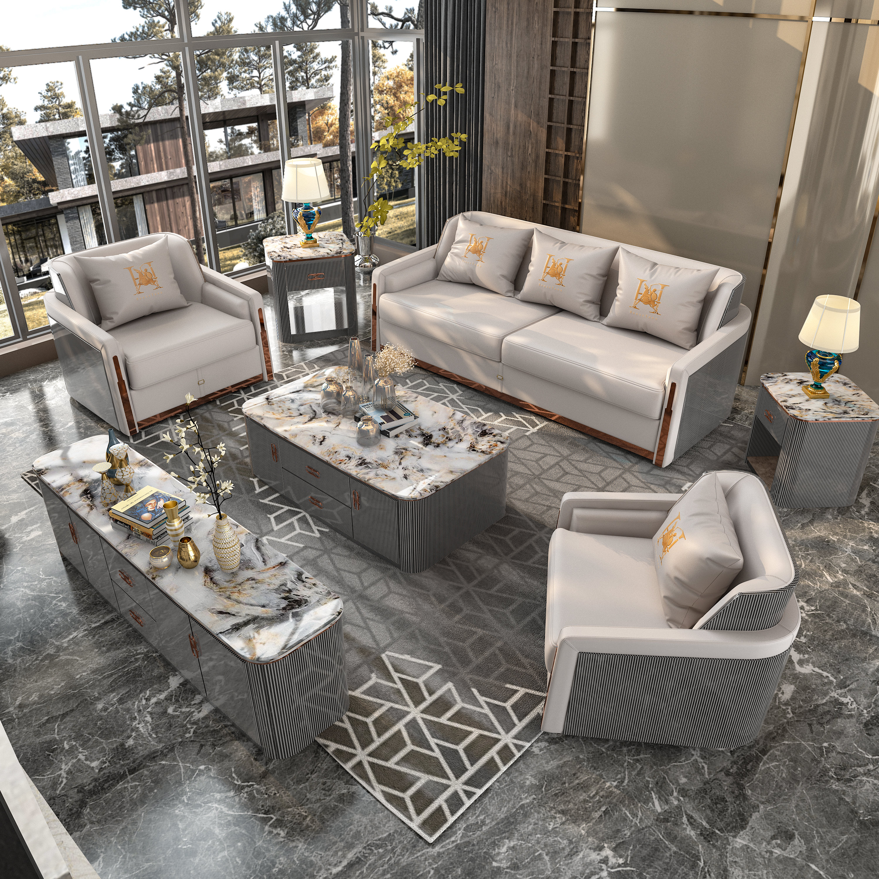 Custom other home furniture modern couch set living room sofa upholster large genuine leather sofa set living room furniture