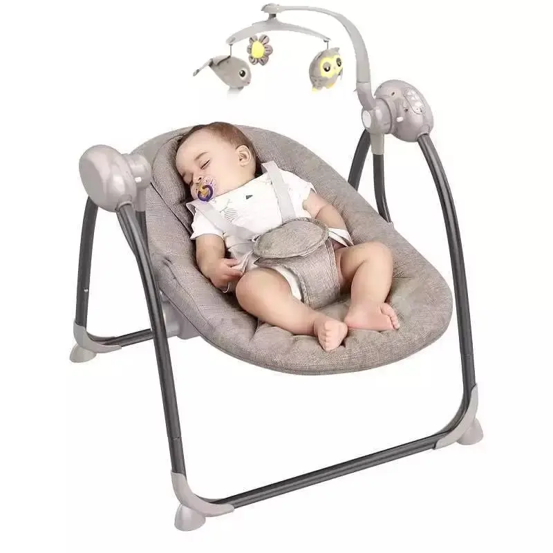 Baby Electric Swing Cradle Children's Smart Toy Bed Baby Swing Sleep Assistant Rocking Bassinet Multi-Functional Crib Infant Bed