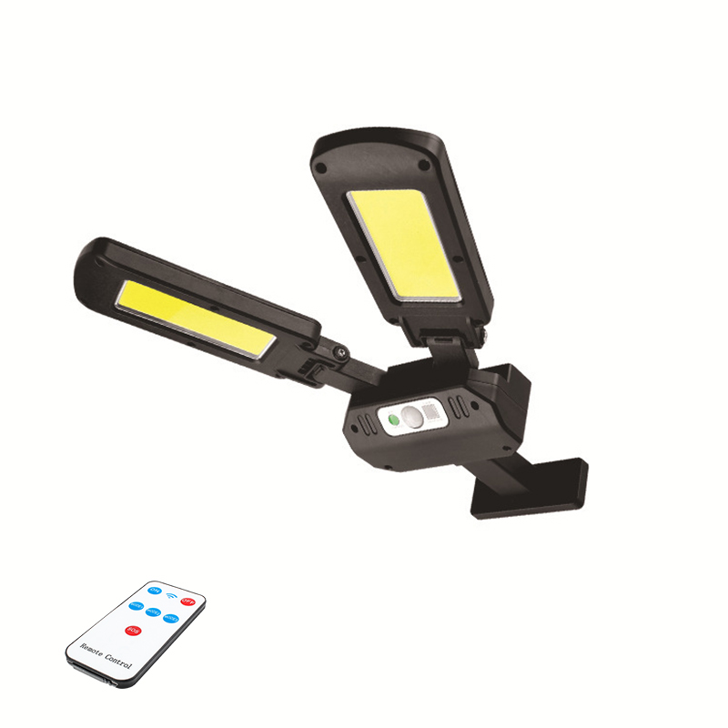 Smart sensor solar wall lamp with remote Strong waterproof Dimmable double-sided steet lamp Rotatable outdoor light