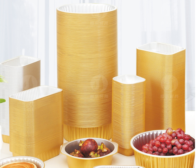 Spot promotion 450ML round disposable aluminum foil food containers / Disposable aluminum foil baking cup