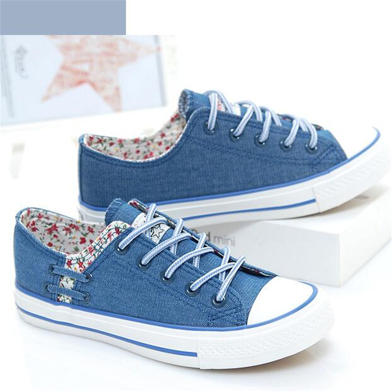 women'shoes canvas female low help breathable lightweight floral casual shoes wear non-slip heel tenis feminino women shoes