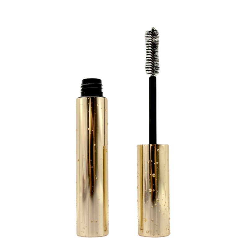 Empty Eyelash Enhancing Serum Tube Shiny Gold Eyeliner Plastic Cosmetic Round Liquid Container Custom Logo Aluminum Mascara Tube