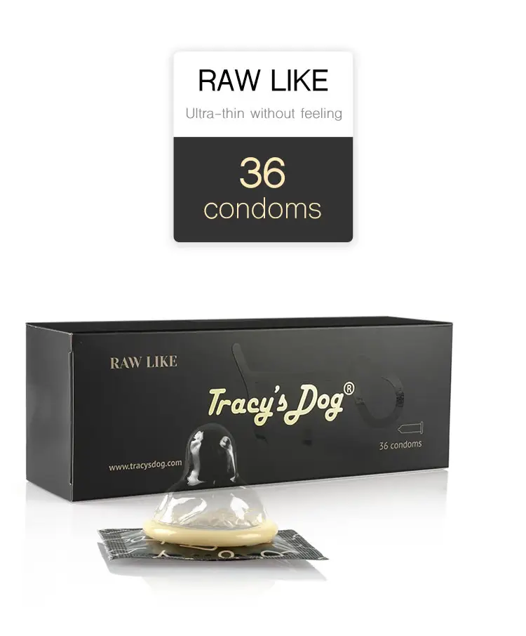 Презервативы для собак в стиле Трейси 36 шт./кор., презервативы из натурального латекса с гладкой смазкой, презервативы контрацептивного типа, секс-игрушки для мужчин, товары для взрослых