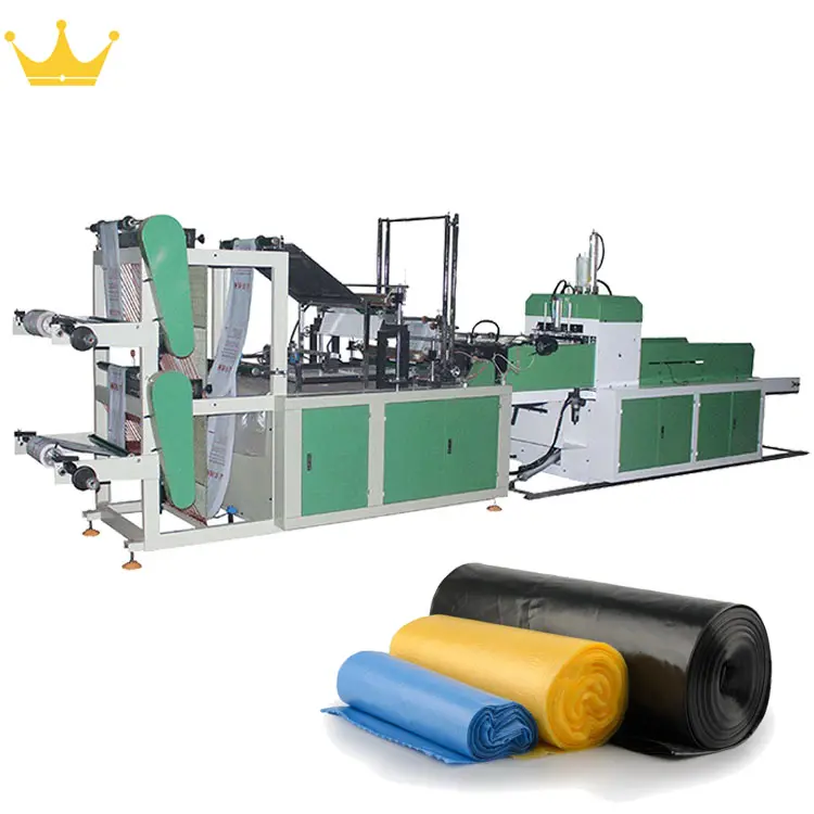 Automatic Garbage Bag Making Machine Making the Bags Plastic