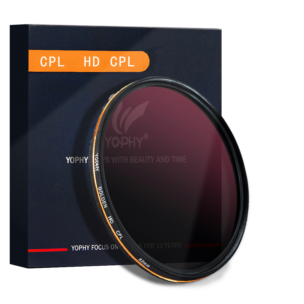 Объектив камеры YOPHY 77 мм 82 мм HD CPL фильтр с многослойным нанопокрытием Ландшафтный поляризационный фильтр