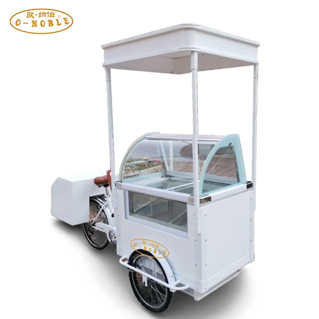 two Front wheel Ice Cream Bike With Freezer adult pedal ice cream