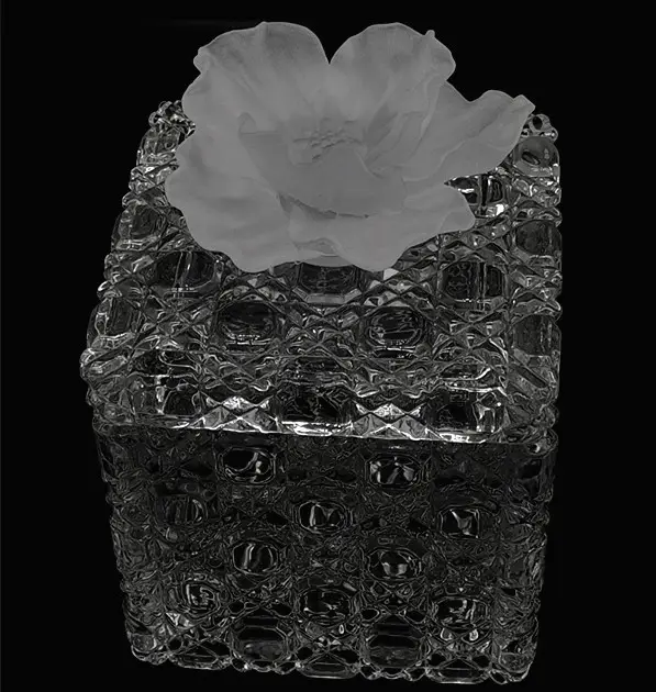 2021 latest European style high grade crystal flower candy jar