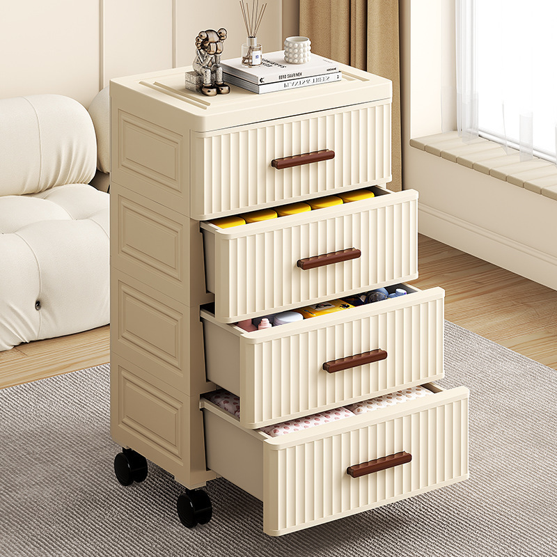 Drawer-type storage box chest of drawers living room household multi-layer snacks storage cabinet