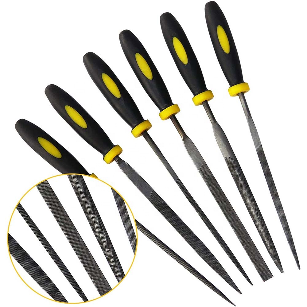 Small Needle File Set, 6Pcs High Hardened Alloy Steel File for Precision Metal File Work /Jewelry /Model /Woodworking /DIY