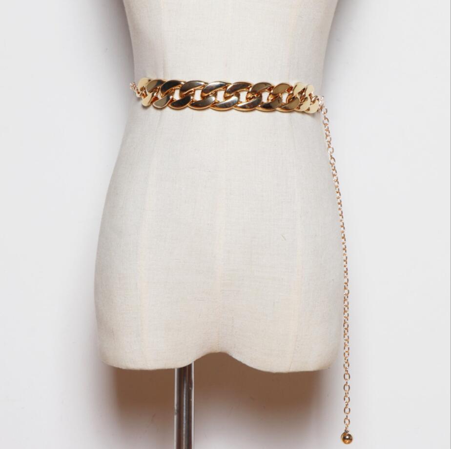 2021 new style joker punk thick chain pants chain metal waist chain collocation dress shirt belt