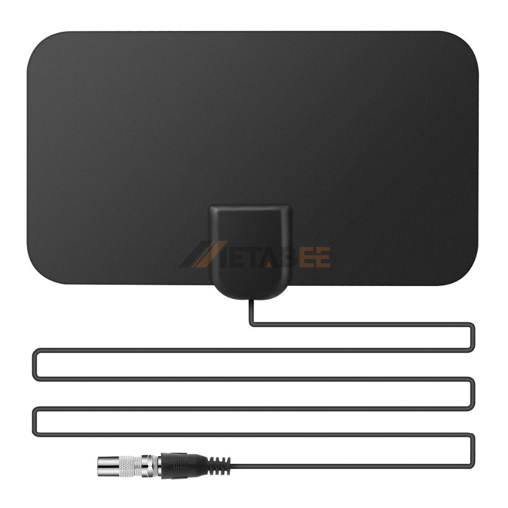 Высокая дальность действия Мини-плоский 75 Ом HD DVB-T DVB-T2 беспроводной VHF UHF внутренняя цифровая телевизионная антенна с кабелем