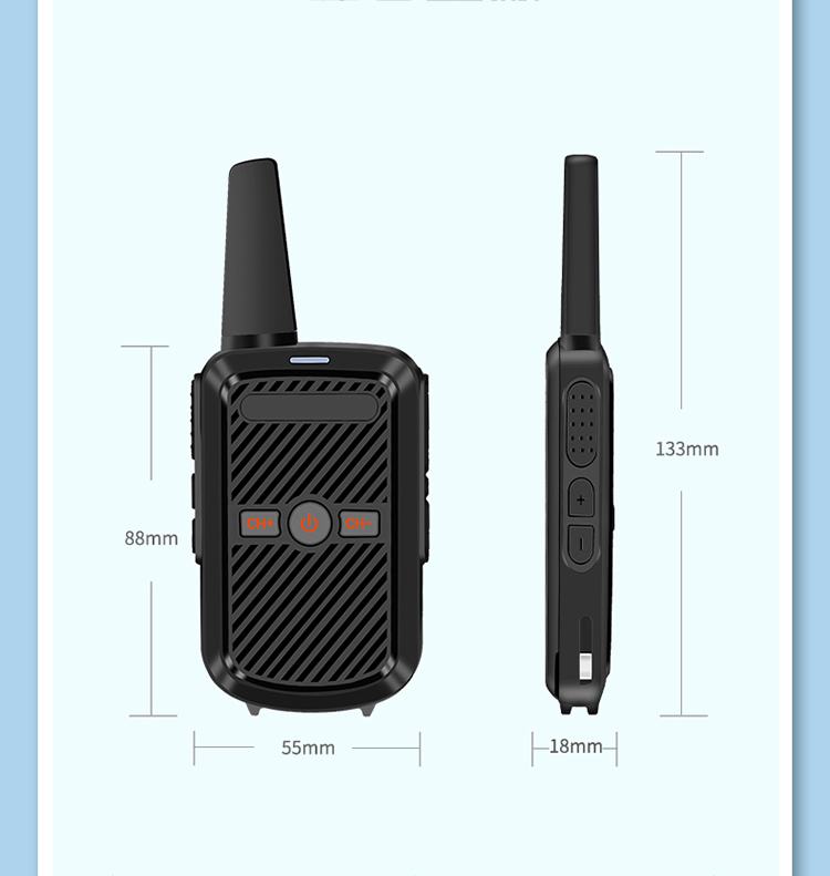 Аккумуляторная Micro USB иди и болтай Walkie Talkie “иди и 2 Way приемник детская Ваки таки с литий-ионный аккумулятор
