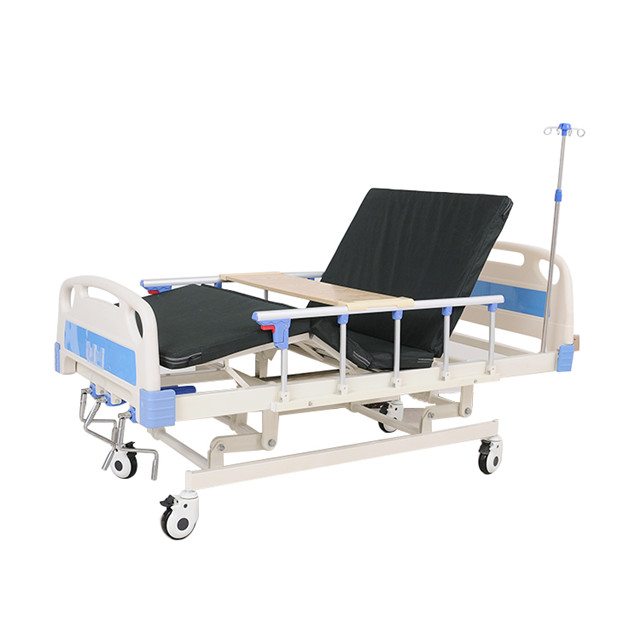 Manufacturer supply three function manual hospital beds for sick