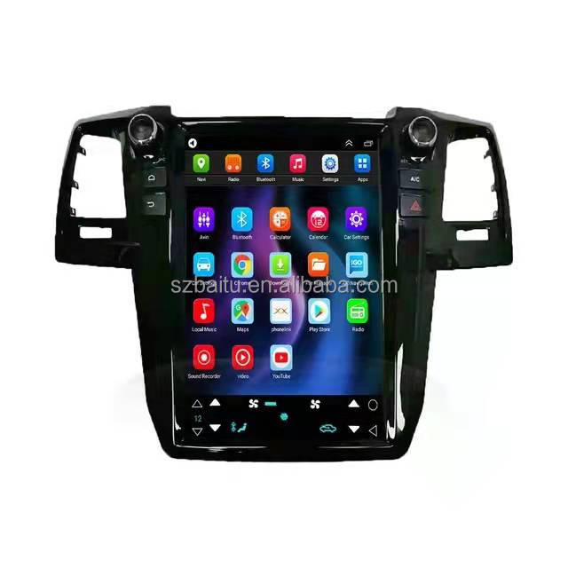 Автомобильный DVD-плеер в стиле Tesla с экраном 12,1 дюйма, Android 10, GPS-навигацией для Toyota Fortuner hilux 2004-2016, стерео головное устройство