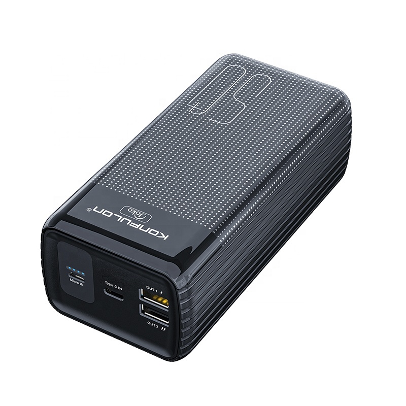 Внешний аккумулятор Konfulon на 50000 мАч с двумя USB-портами, светодиодный аккумулятор, портативное универсальное зарядное устройство для мобильных телефонов