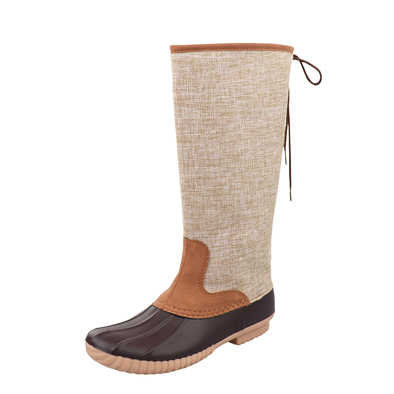 Оптовая продажа, новые модные женские высокие сапоги Monogram из мешковины