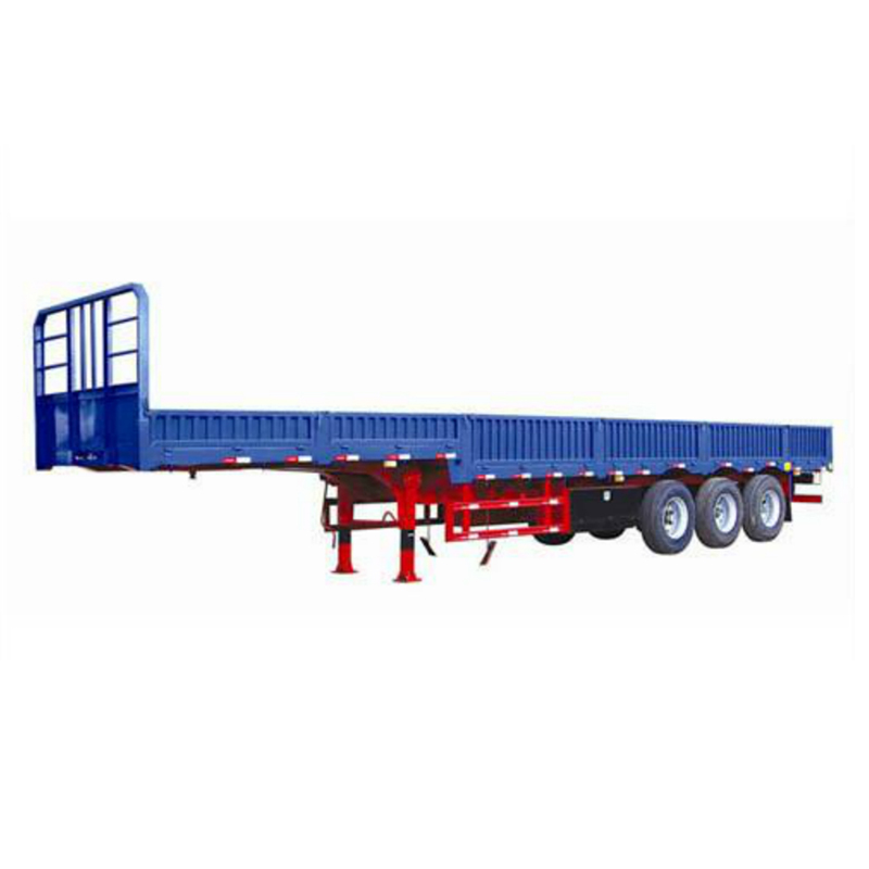 factory price new 40ft flatbed gooseneck container chassis semi trailer