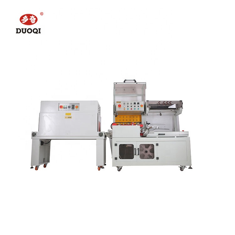 DUOQI DQL-5545 + SM4525 L bar heat sealing and cutting sealer automatic shrink wrapping machine