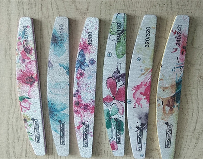 100pcs Professional Nail Files Washable Double Sided Emery Board Nail Files Decorative Long Life Manicure Tools Files