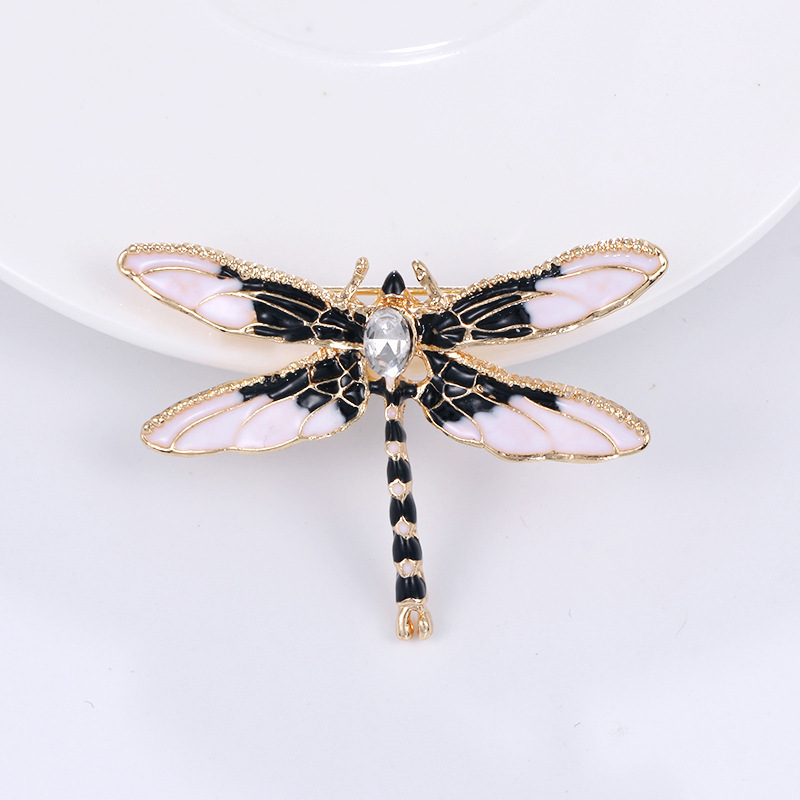 Fashion brooch enamel drip oil dragonfly brooch corsage female fashion with rhinestone dragonfly pins