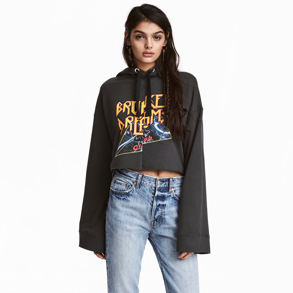wholesale black women's hoodies & sweatshirts girls croptop hoodies oversize