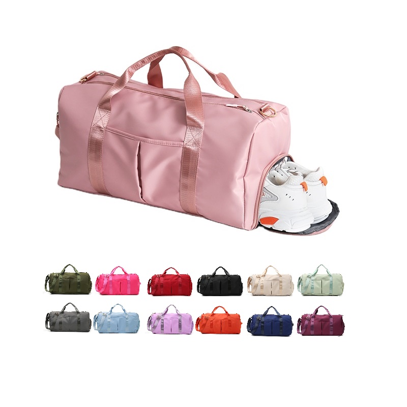 Dry Wet Separated Sport Duffel Holdall Training Yoga Travel Overnight Weekend Shoulder Tote Gym Bag with Shoes Compartment