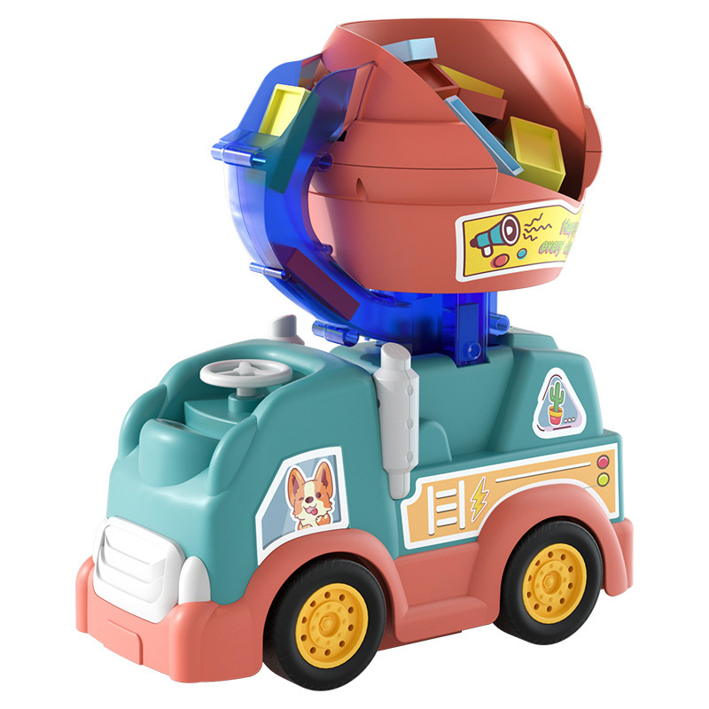 Electric domino engineering truck toy dominoes building blocks set kids automatic domino bricks laying & stacking creative game