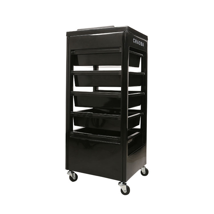 CHAOBA High quality Beauty Salon Durable Plastic Trolley Rolling Cart For Hairdressing