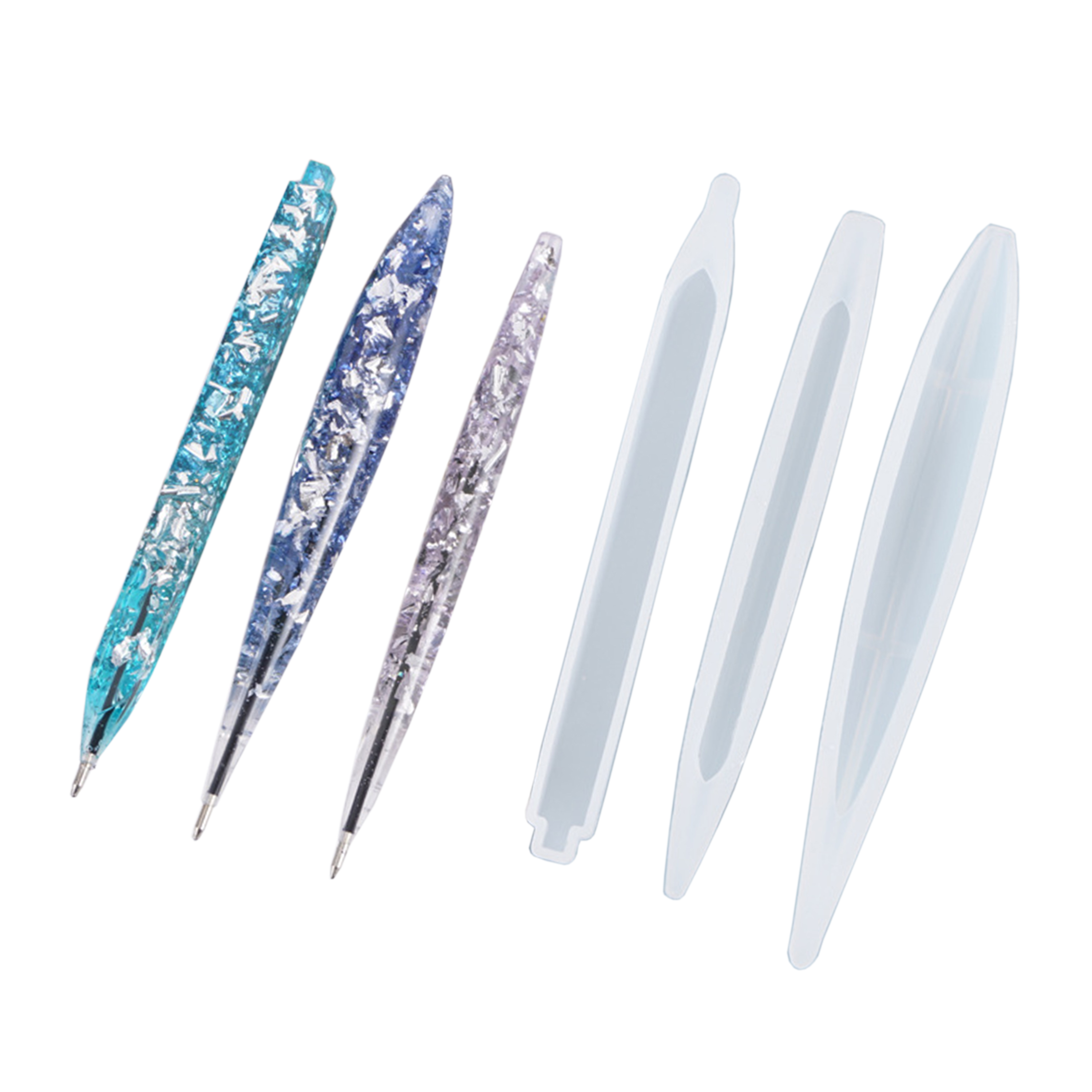 Crystal Epoxy DIY Handmade Creative Teacher Student Day Gift UV Resin Ballpoint Pen Silicone Mold
