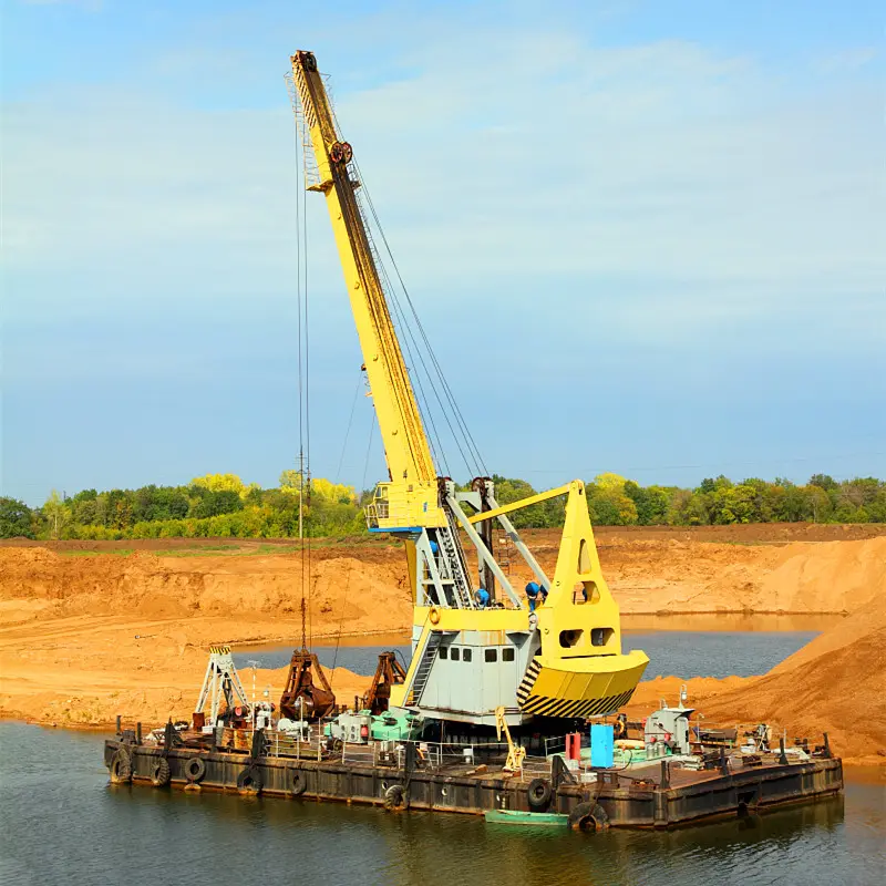 Factory supplier Modular Steel Portable Pontoons Platform crane Barge for sale