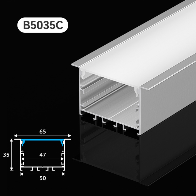 B50C Wholesale Aluminum Recessed Anodized Extrusion Led Profile Aluminium Led Strip Light Aluminium Decorations Strips