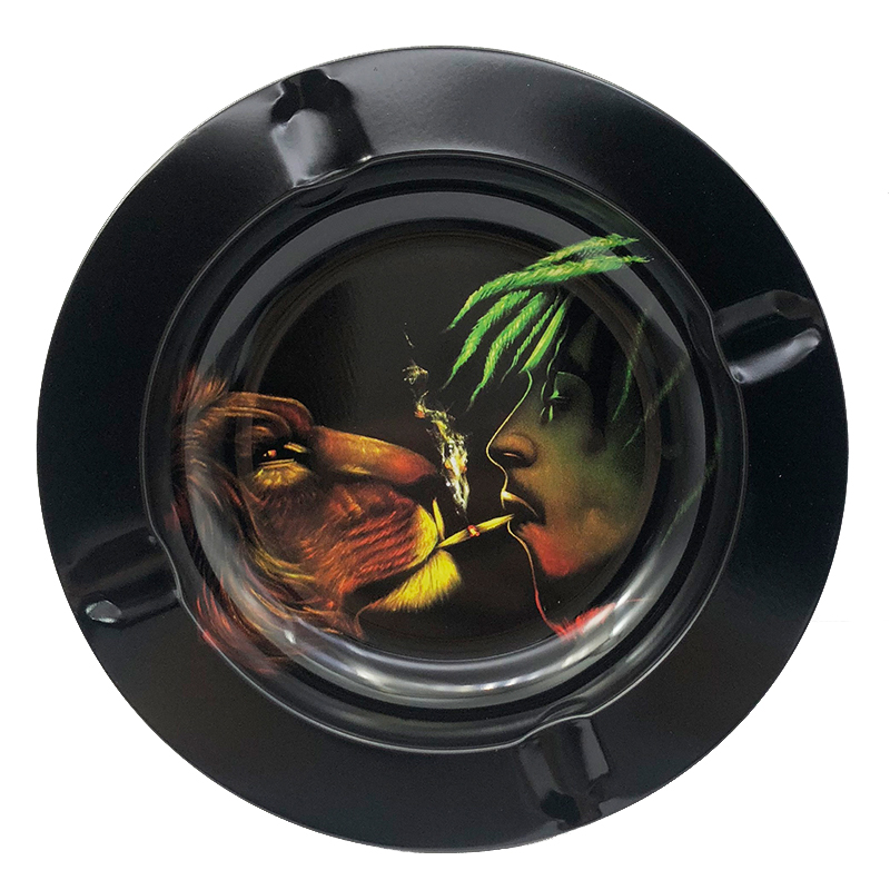 SHINY Smoke shops Supplies metal circle cute weed ash tray mold round ashtray