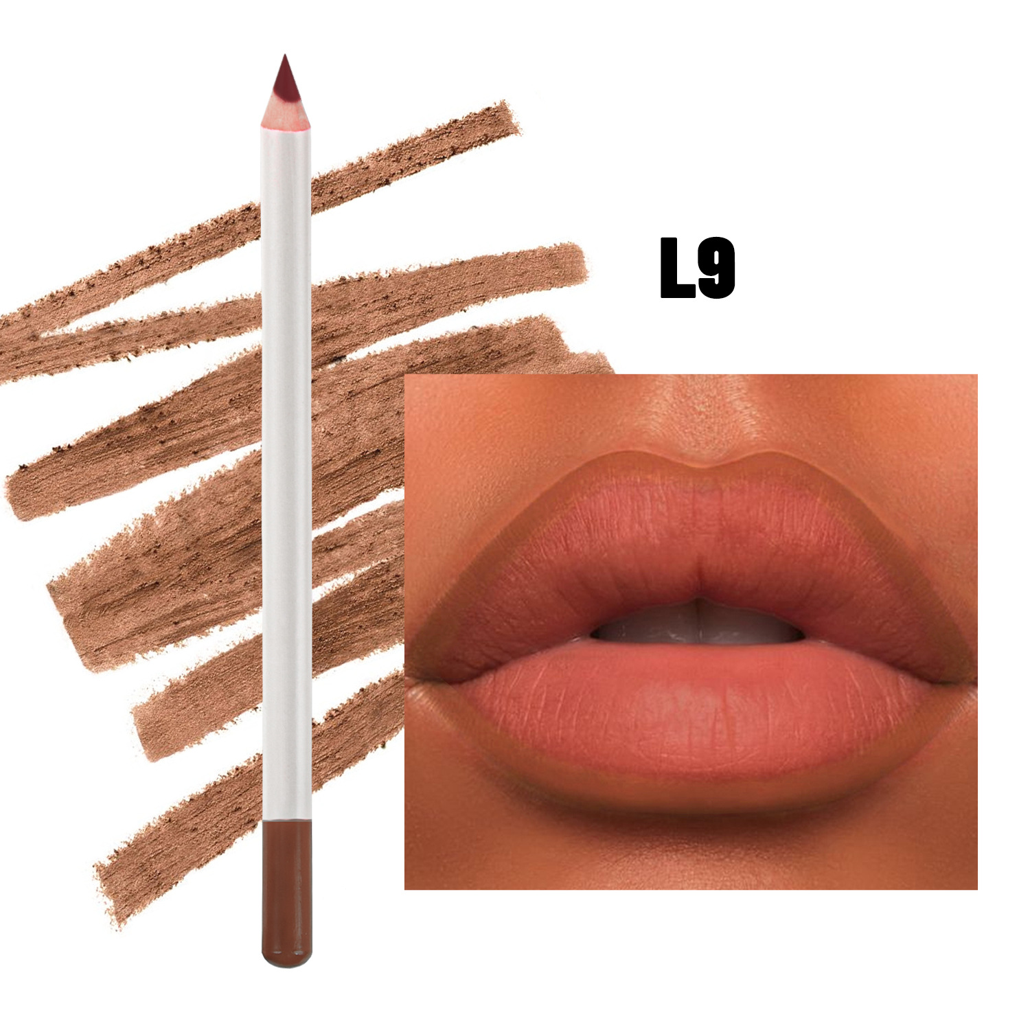 Фирменная марка Longwear водостойкая крем Lipliner под заказ матовая кремово-веганская коричневая подводка для губ