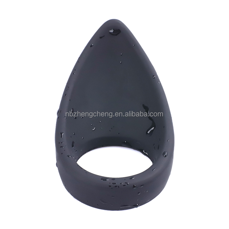 Silicone Dual Penis Ring Cock Ring with Finger Shape Erection Enhancing Sex Toy for Man or Couples