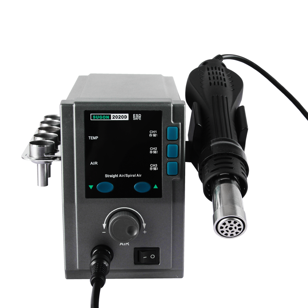 SUGON 2020D Digital Hot Air Heat Gun 110V 220V 750W Adjustment Heat Gun For Mobile Phone Repair