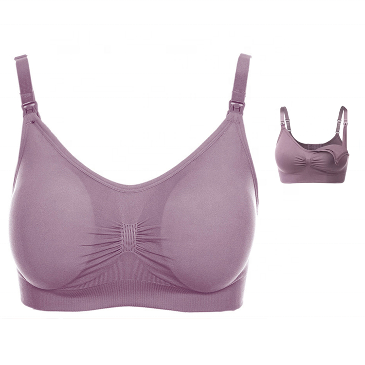 Wholesale woman Pregnant Gym Yoga Convenient Sports Maternity Nursing Bra Soft Nursing Sexy Plus Size breastfeeding sports bra