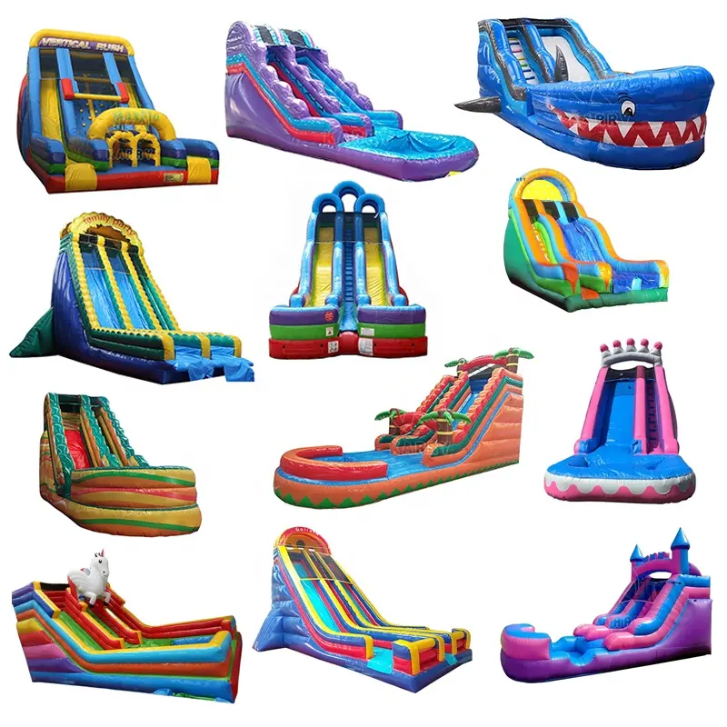 Bouncy castle water slide crocodile creek inflatable bouncy castle water pool and slide jumping castle water slide for sale
