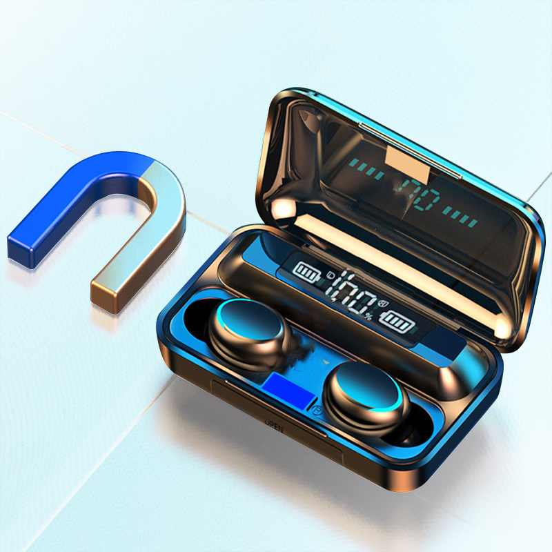 8D Stereo Audifonos F9 F9-5 5c Auriculares Earbuds 5.0 True Wireless Headphones Tws Earphone With 2000mAh Power Bank