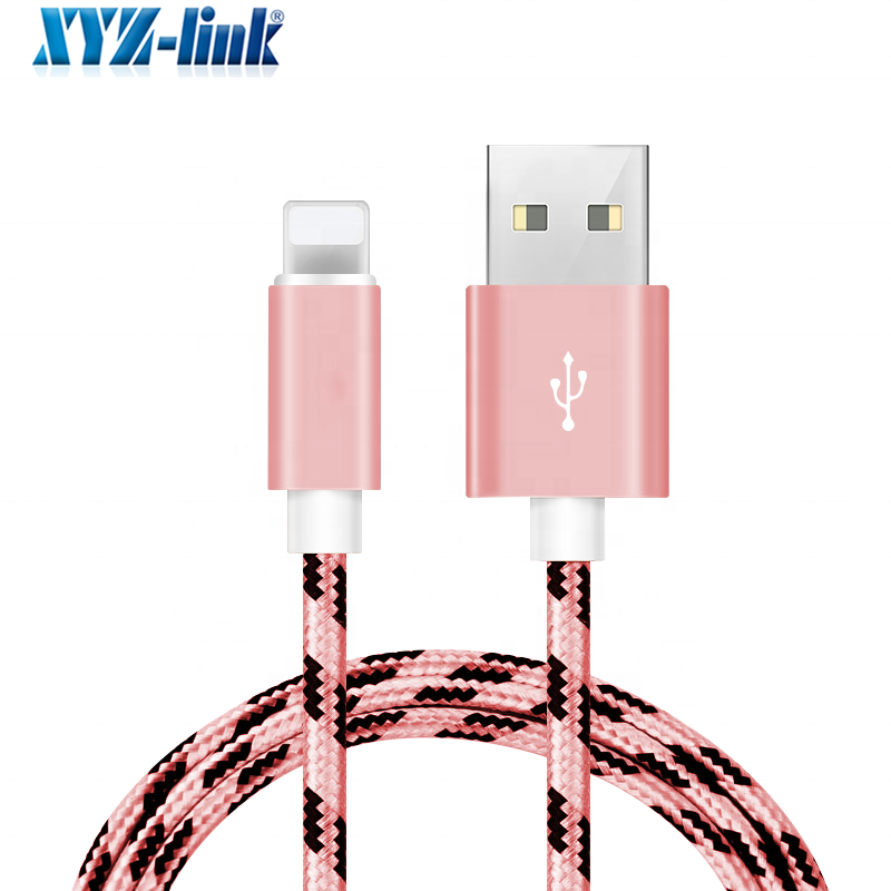 Оптовая продажа, дешевый Плетеный usb-кабель для быстрой зарядки с изображением тигра для iphone, зарядный кабель 2 м