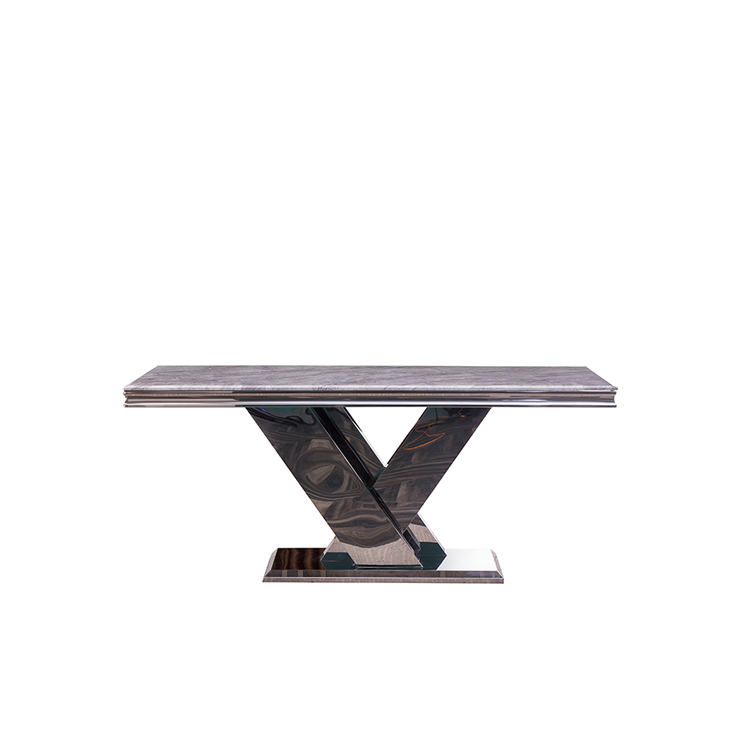 Hotel lobby living room marble top metal base console table