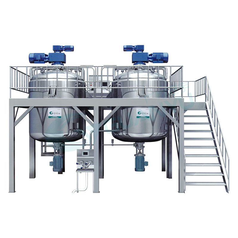 Stainless steel paint mixing production equipment hair salon emulsification mixing tank cosmetic production machine