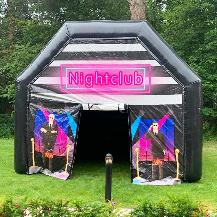 Коммерческая черная светодиодная Дискотека lghting мобильный ночной клуб палатка надувной куб вечеринка палатка надувной ночной клуб