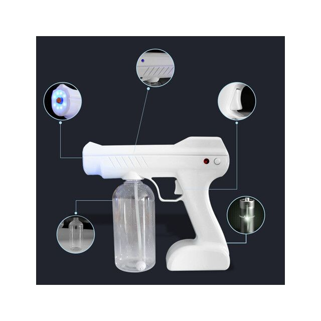 Handheld rechargeable blue wireless nano steam spray gun electric disinfection nano spray gun