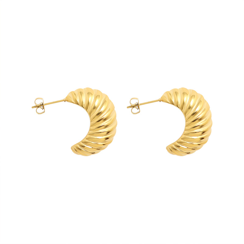 Exquisite studs earring gold earrings for women 2021 gold plated jewelry set stainless steel earrings