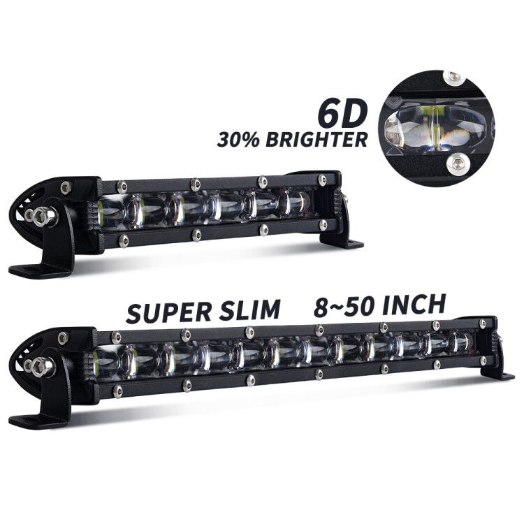 Супер яркий 6D однорядные тонкий 14 "20" 30*42*52 "дюймов 24V изогнутые Barra светодиодные панели 4x4 грузовик автомобиля внедорожный светодиодный свет бар