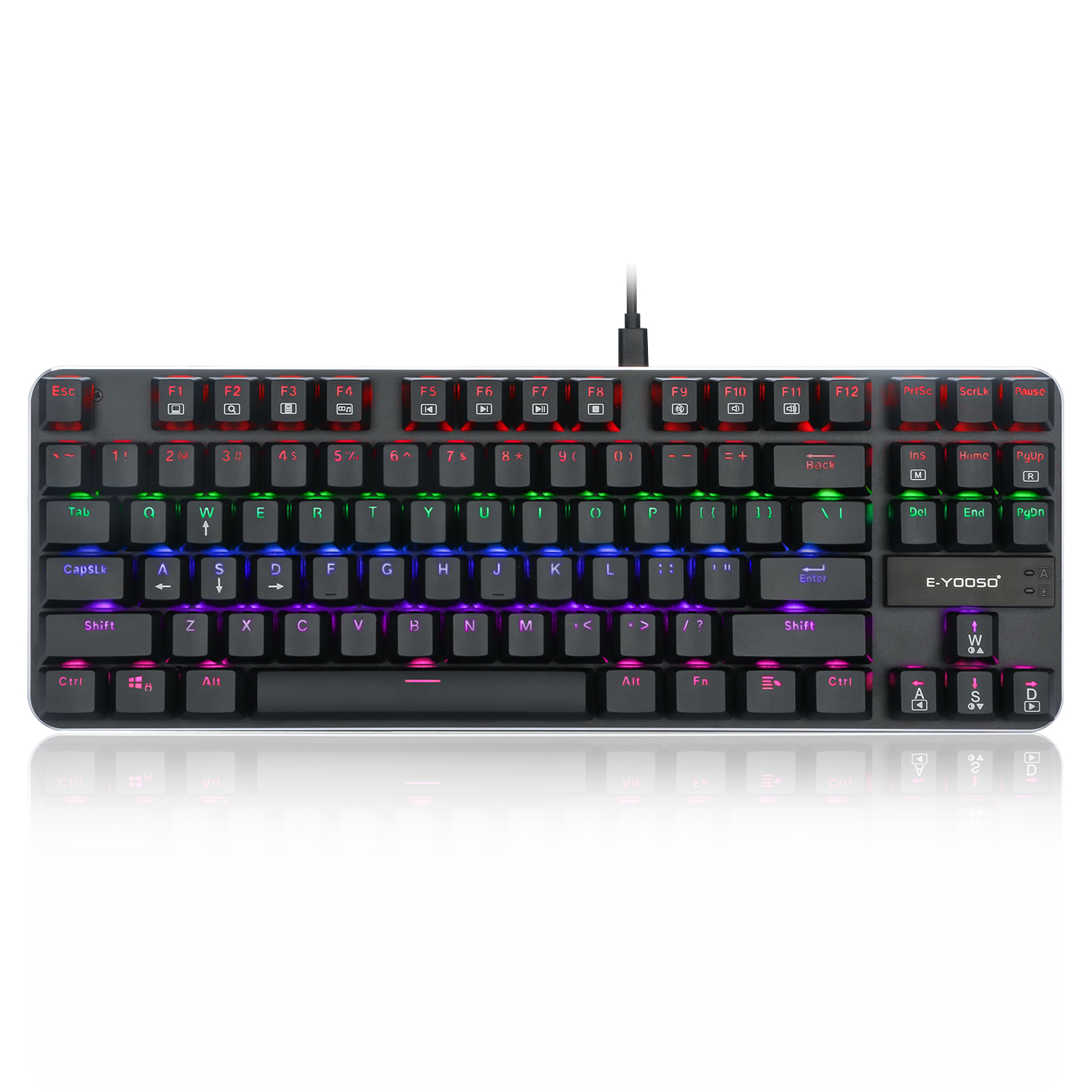 Redragon Factory Element K630 USB 87 клавиш RGB LED эргономичная клавиатура для ноутбука, Игровая клавиатура Teclado, Игровая клавиатура