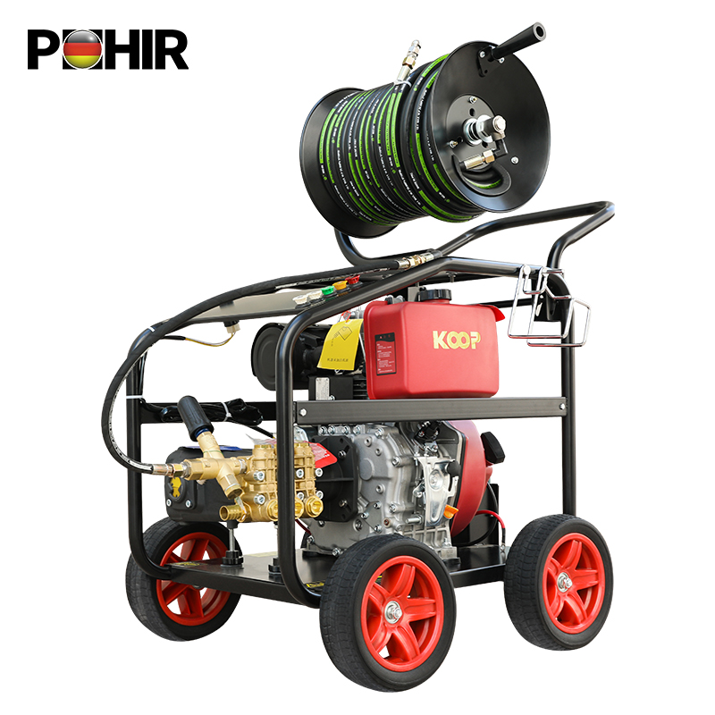 POHIR--1830D High Pressure Sewer Cleaning MachineDrain Cleaner Sewer Jetter Machines sewer dredge machine