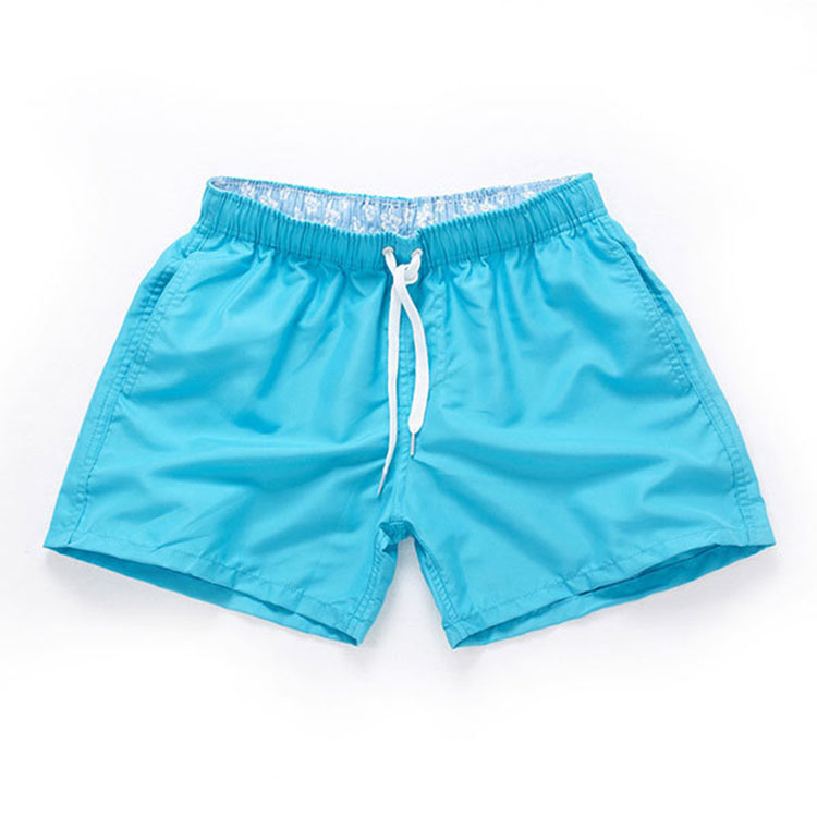 Wholesale Summer Custom Men Pockets Solid Color Surf Swimming Beach Shorts mens waterproof board shorts blank swim trunks